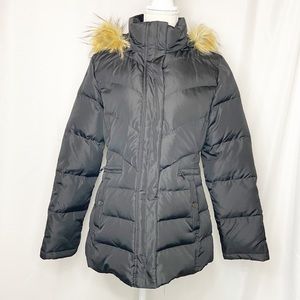 Larry Levine Puffer Down Coat with Removable Hood